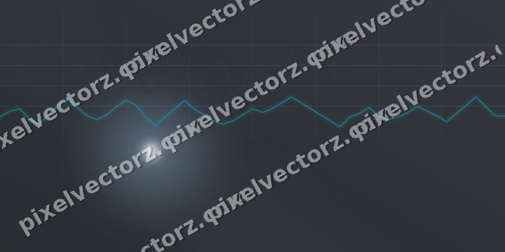 Glowing neon chart background in teal and pale cyan