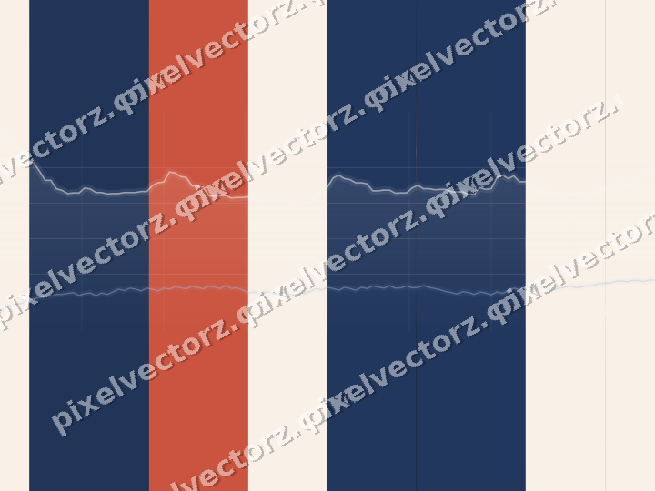 Glowing neon chart background in blue and red