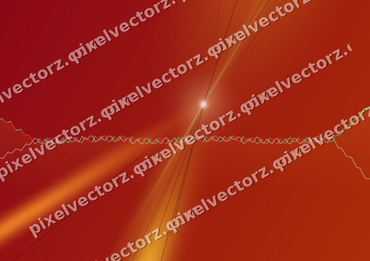 Glowing neon chart background in orange and amber