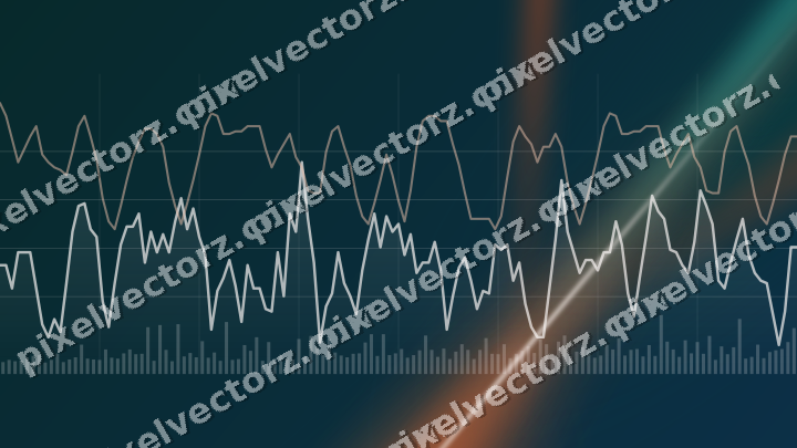 Leuchtender Neon Diagramm Hintergrund in Orange und Petrol
