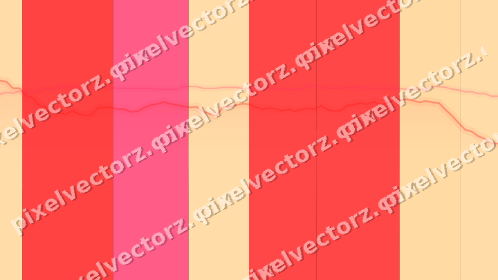 Glowing neon chart background in red and orange