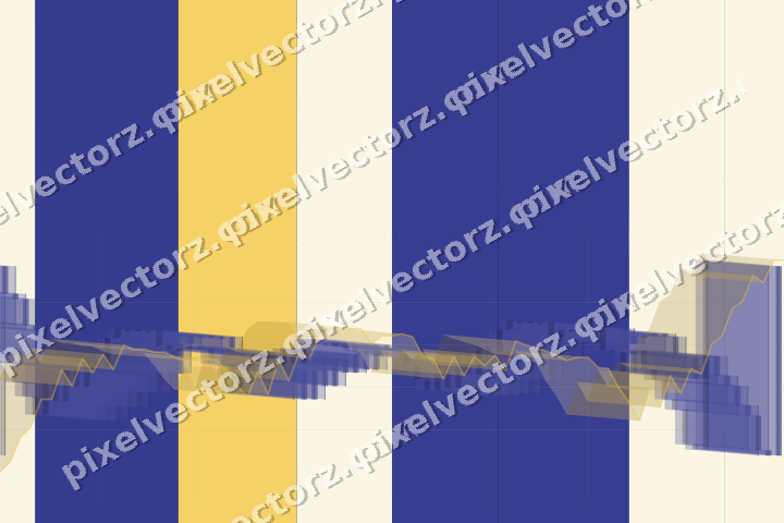 Glowing neon chart background in blue and amber