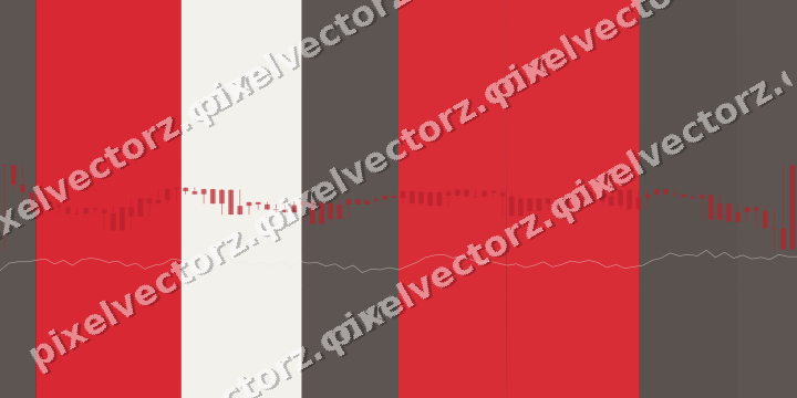 Glowing neon chart background in red and pale amber