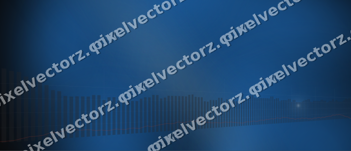 Glowing neon chart background in blue and red
