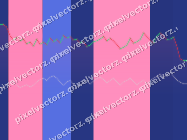 Glowing neon chart background in pink and blue