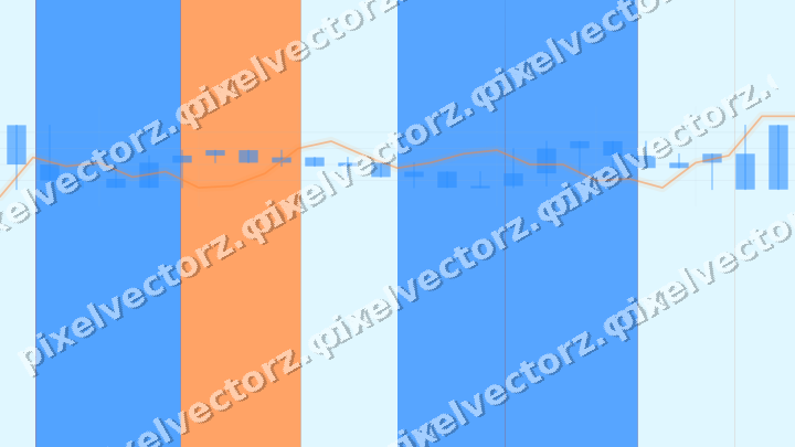Glowing neon chart background in blue and red