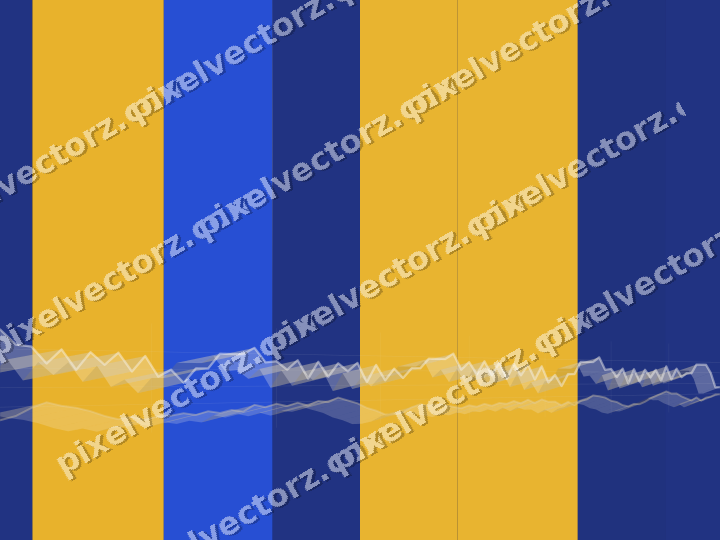 Glowing neon chart background in amber and blue