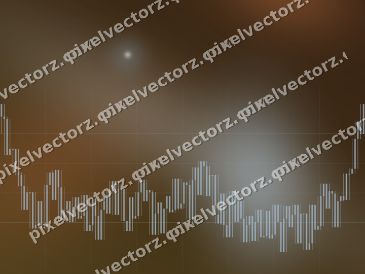 Glowing neon chart background in blue and orange