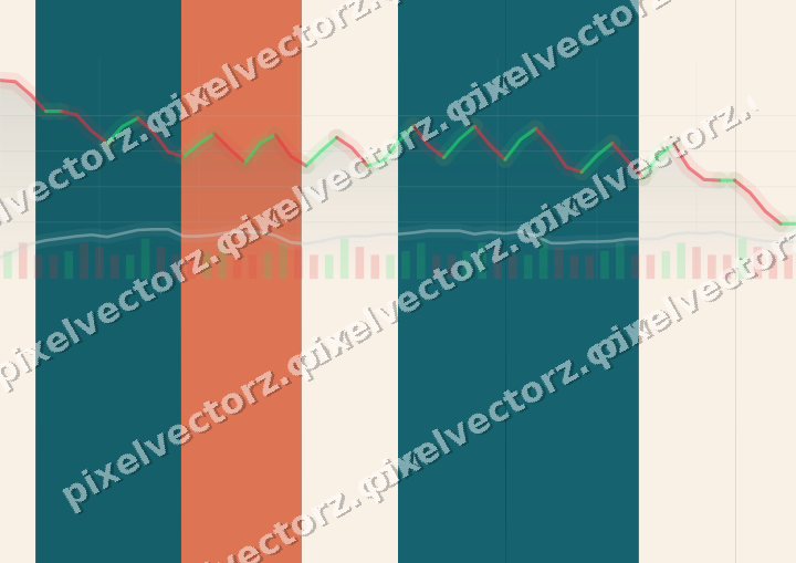 Glowing neon chart background in teal and orange