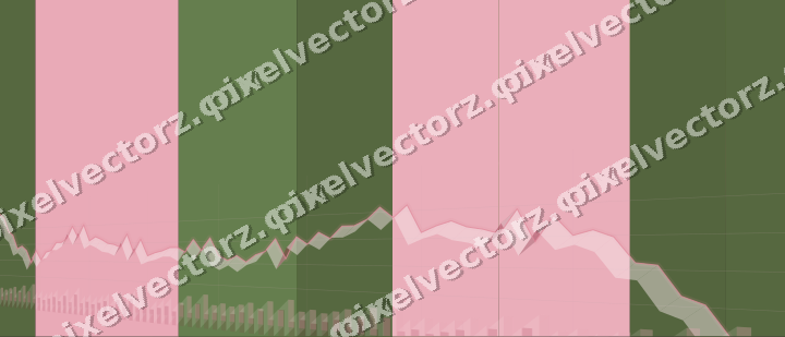 Glowing neon chart background in pink and lime