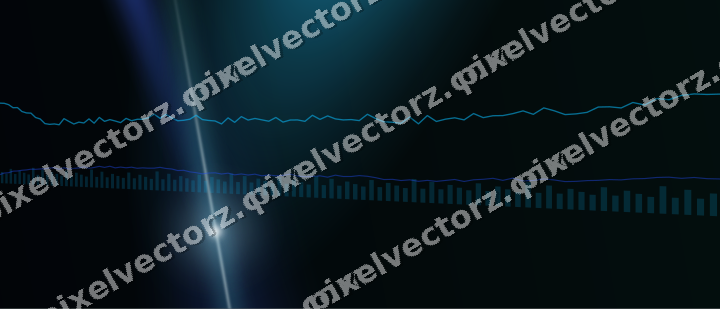 Glowing neon chart background in cyan and teal
