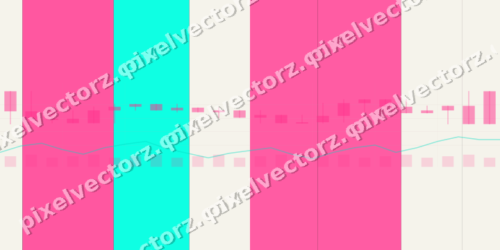 Glowing neon chart background in pink and orange
