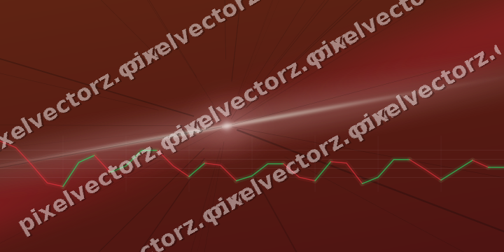 Glowing neon chart background in red and pale lime