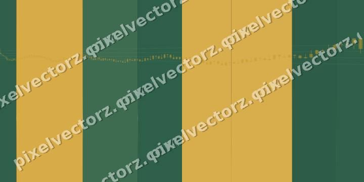 Glowing neon chart background in amber and green