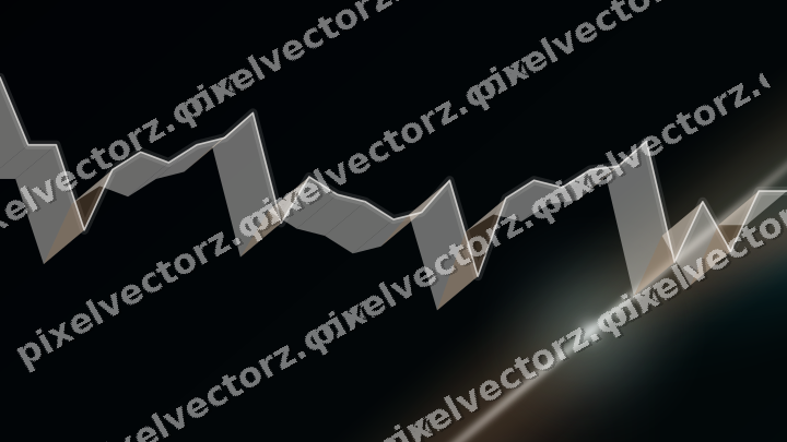 Glowing neon chart background in teal and orange