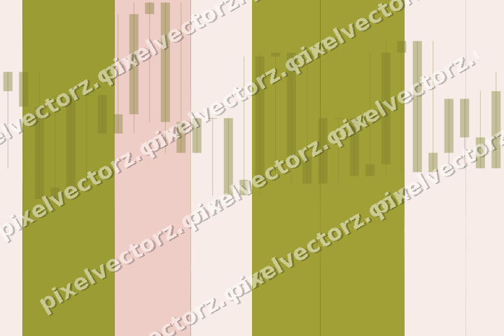 Glowing neon chart background in yellow and red