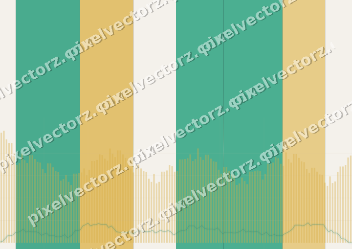 Glowing neon chart background in amber and green