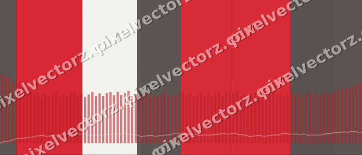 Glowing neon chart background in red and amber