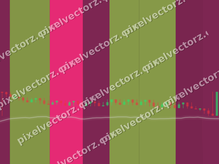 Glowing neon chart background in lime and pink