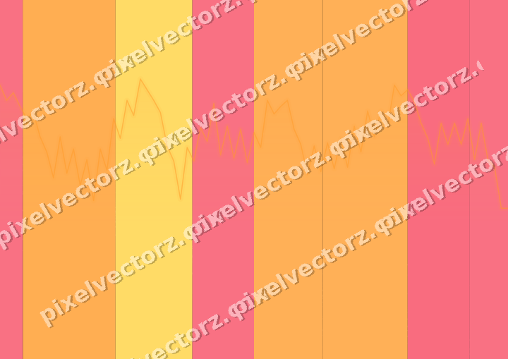 Glowing neon chart background in orange and amber
