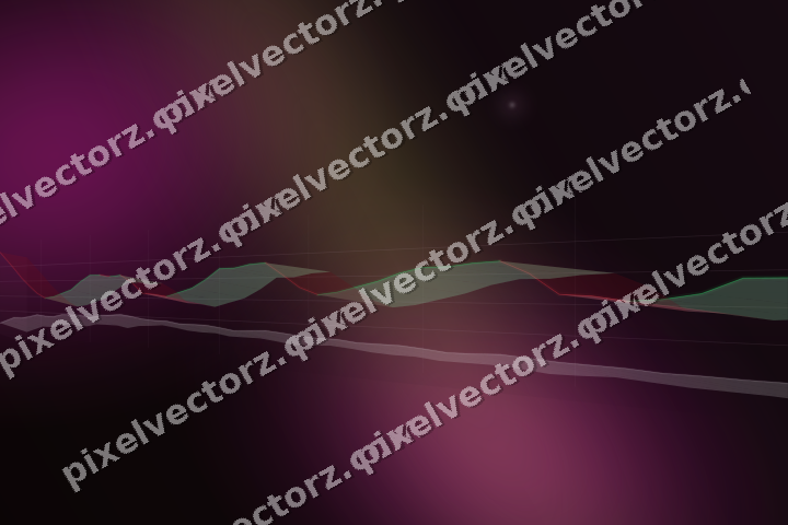 Glowing neon chart background in magenta and lime