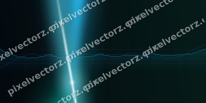 Glowing neon chart background in cyan and teal