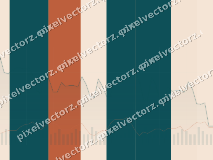 Soft pastel chart background in dark teal and orange