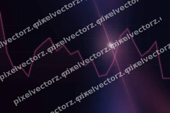 Glowing neon chart background in pink and blue