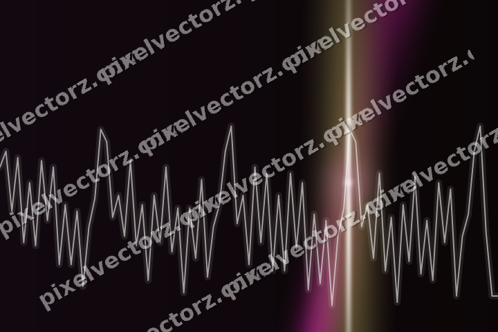 Glowing neon chart background in magenta and lime