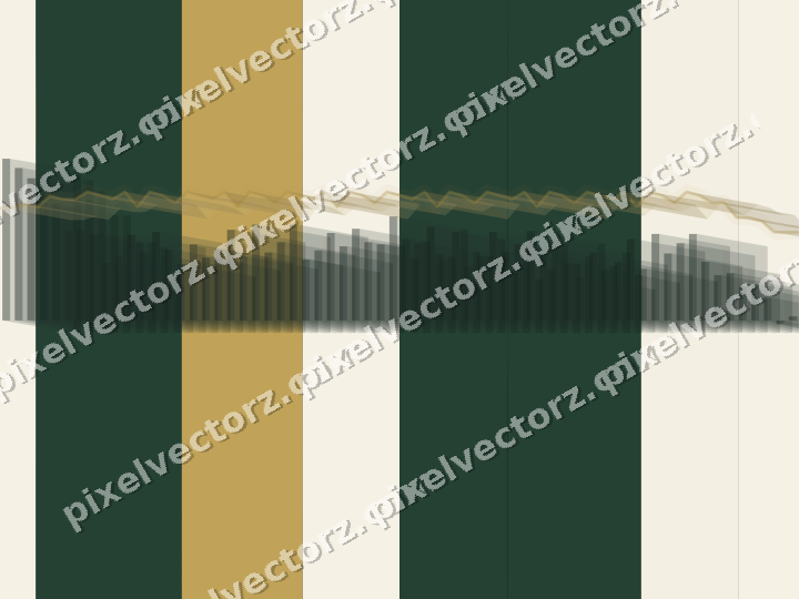 Glowing neon chart background in green and amber