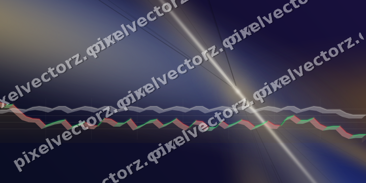 Glowing neon chart background in amber and blue