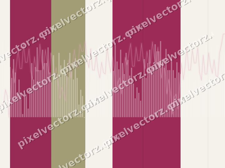 Glowing neon chart background in pink and yellow