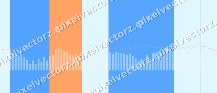 Glowing neon chart background in blue and red