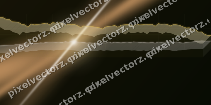 Glowing neon chart background in amber and orange