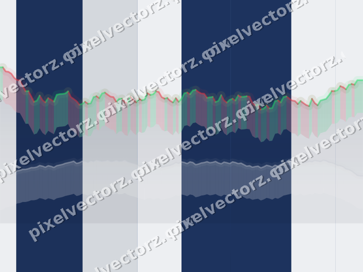 Glowing neon chart background in blue
