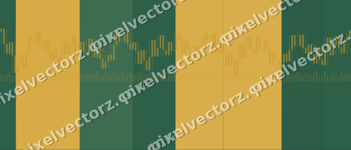 Glowing neon chart background in amber and green