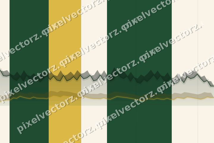 Glowing neon chart background in green and amber