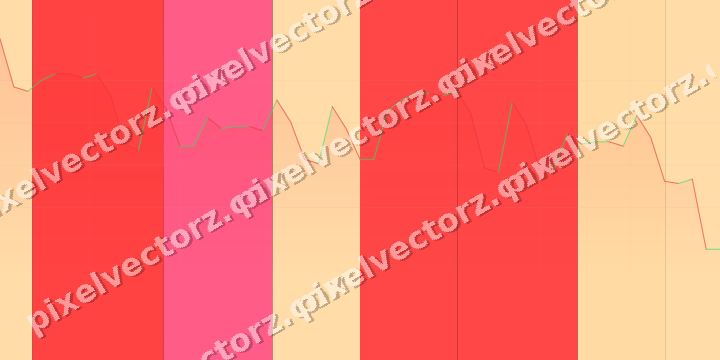 Glowing neon chart background in red and orange