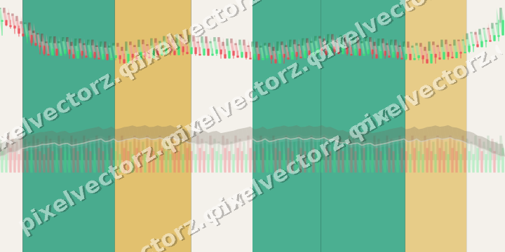 Glowing neon chart background in amber and green