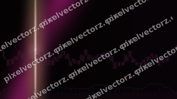 Glowing neon chart background in magenta and pink