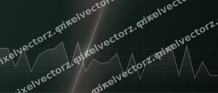 Glowing neon chart background in dark green and red