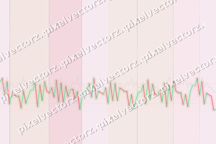 Glowing neon chart background in pink and red