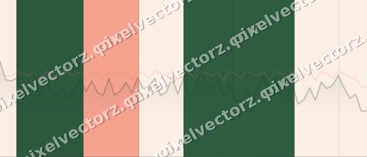 Glowing neon chart background in green and red