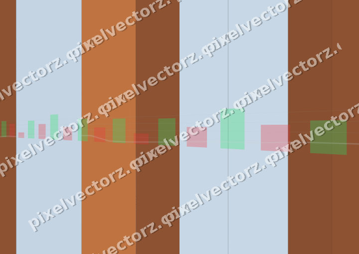 Glowing neon chart background in blue and orange