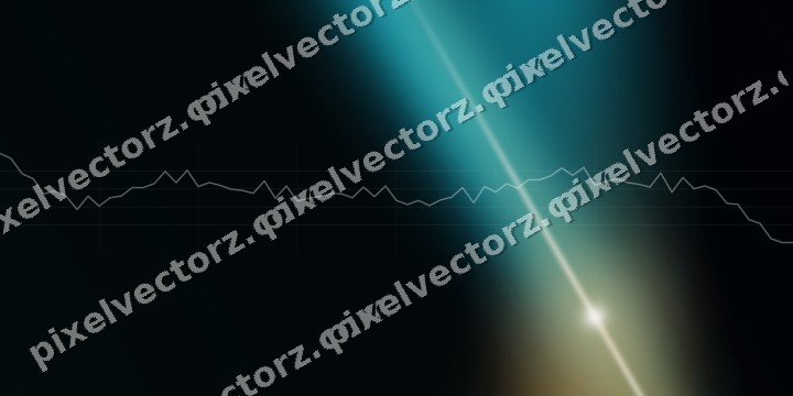 Glowing neon chart background in amber and teal