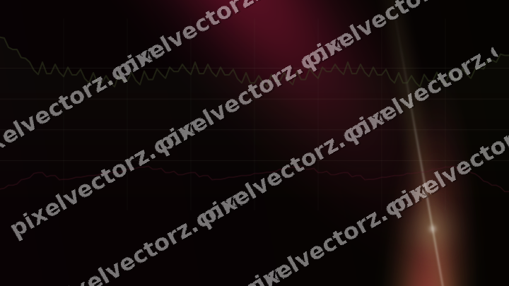 Glowing neon chart background in lime and pink