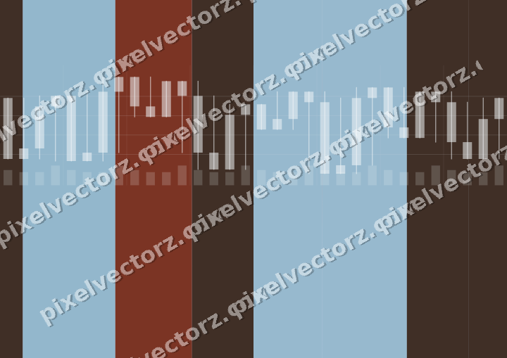 Soft pastel chart background in cyan and red