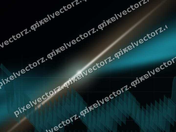 Glowing neon chart background in teal and orange