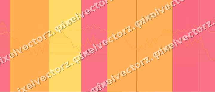 Glowing neon chart background in orange and amber