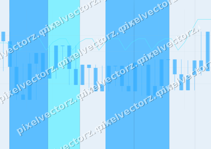 Glowing neon chart background in cyan and blue